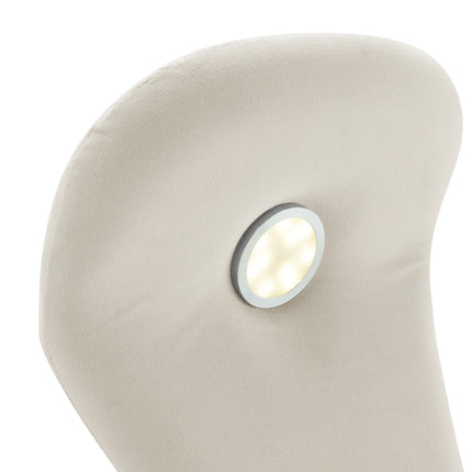 Tweepersoonsbed met opbergruimte 140x200 cm – Beige fluweel met opbergruimte en ledverlichting