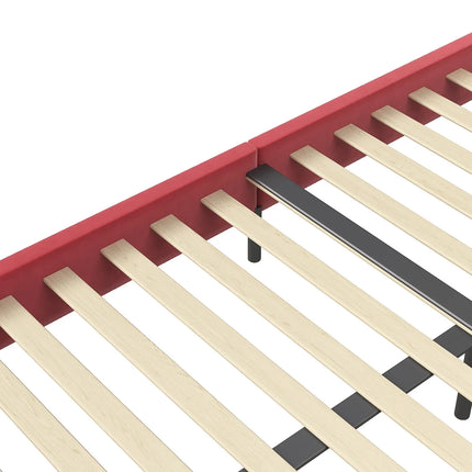 Tweepersoonsbed 140x200 cm – Bloemblaadjesmotief in roze fluweel