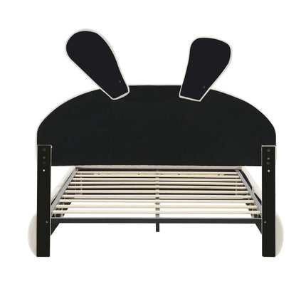 Tweepersoonsbed met opbergruimte 140x200 cm – Beige fluweel met opbergruimte en ledverlichting